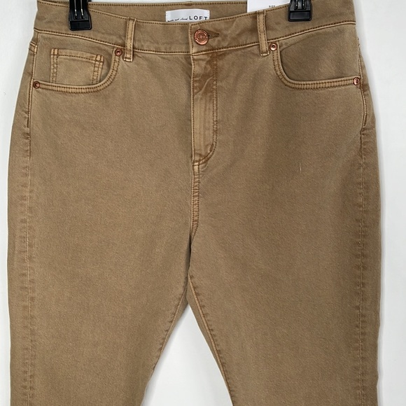 ✅SOLD LOFT Women's High Waist Flare Crop Raw Hem Capri 10P 30 NEW - Picture 3 of 11